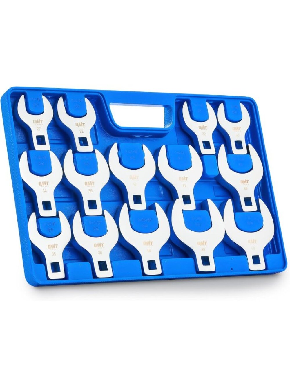 14pc Jumbo Crowfoot Wrench Set - 1/2" Drive Metric Flare Nut Tool Kit